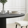 thumbnail image 4 of Dovelina 60 in. Soild Wood Black Dining Table Round Kitchen Table, 4 of 5