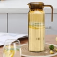 thumbnail image 5 of Glass Pitcher with Lid and Spout, Glass Carafe for Hot/Cold Water, Large Iced Tea Pitcher for Coffee, Juice and Homemade Beverage Coffee, 5 of 7