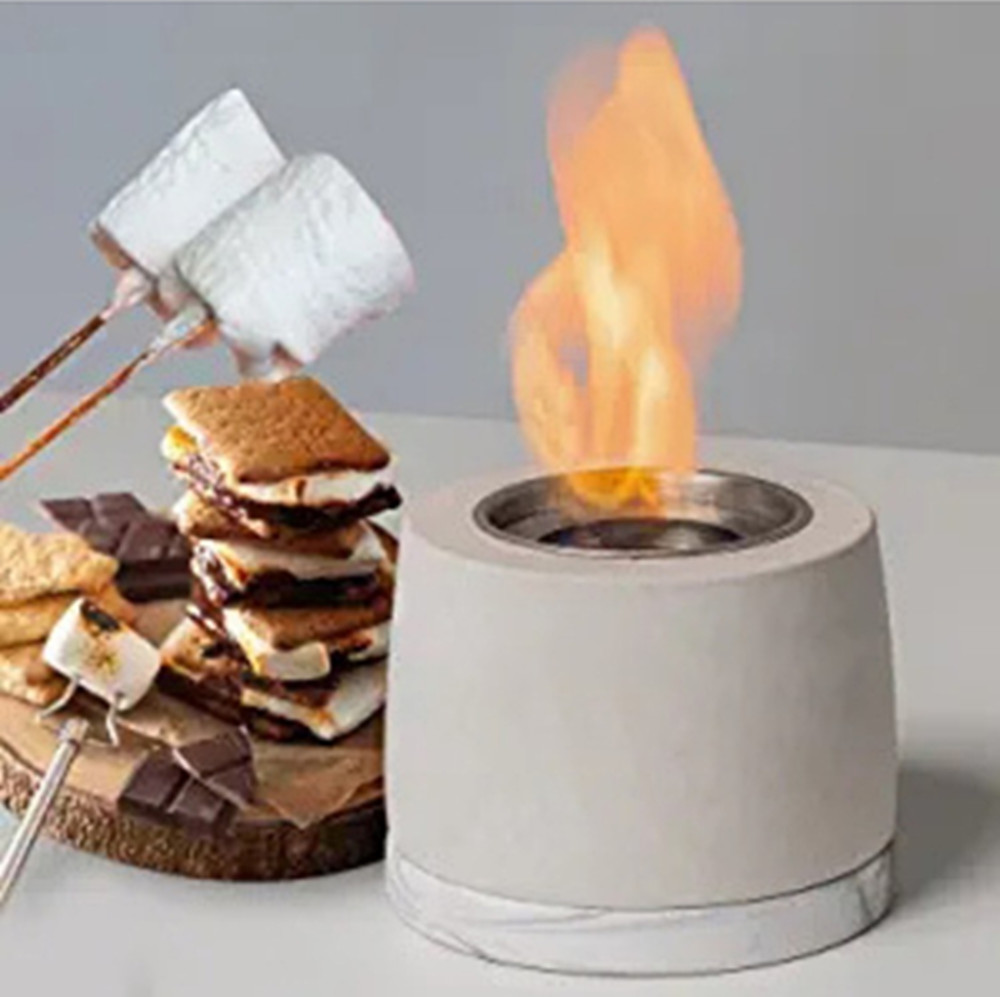 HEJULIK Portable fire pit, tabletop fireplace stove smokeless and