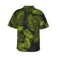 thumbnail image 3 of Kll Men'S Hawaiian Shirt Short Sleeve Button Down Beach Shirts-Tropical Palm Leaves Fern Leaf, 3 of 8