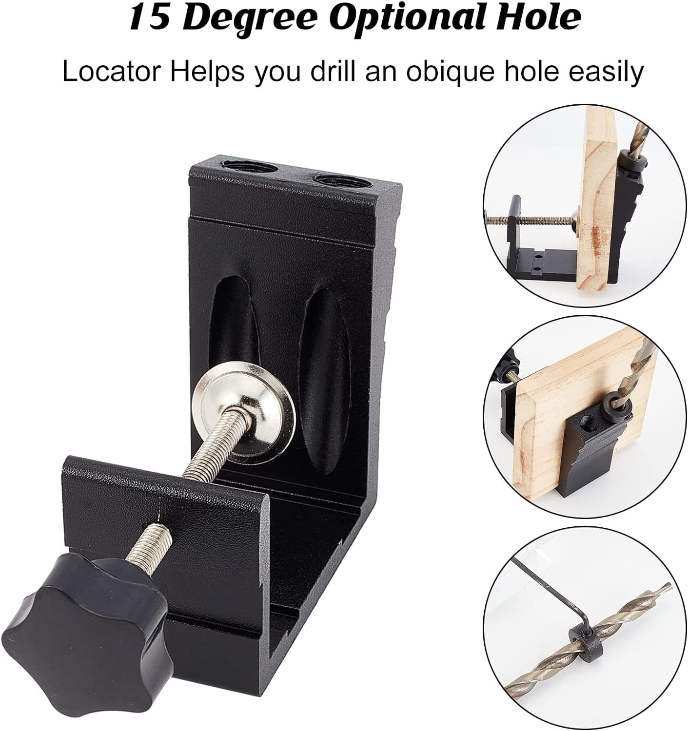 8 Styles 1Set Aluminum Alloy Pocket Hole Jig Kits Joinery Screw Kit Carpenters Wood Woodwork Guides Joint Angle Tool Carpentry Locator for DIY Household Projects for DIY