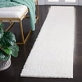 thumbnail image 2 of SAFAVIEH Tahoe Joey Modern Shag Runner, 2' x 9', White, 2 of 8