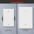 thumbnail image 2 of ENERLITES Jumbo Blank Device Wall Plate Cover, Over-Size 1-Gang, Unbreakable Polycarbonate Thermoplastic, White, 2 of 3