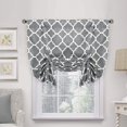 thumbnail image 1 of Cortina opaca con aislamiento térmico Panel de bolsillo para barra de sombra con amarre ajustable para ventana pequeña-42 de ancho por 63" de largo Patrón floral vintage en salvia y marrónGris marroquí, 1 of 5