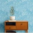 thumbnail image 2 of S4Sassy Removable Nature-Inspired Waterproof Wall Wrap, Finish Wallcover, Leafy Florals Contact Paper For Walls, Cabinets, Dresser, Self Adhesive Vinyl Wallpaper Roll - Blue (25"X 120"), 2 of 9