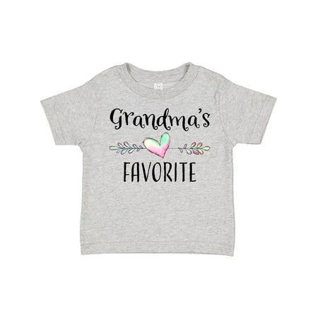 

Inktastic Grandmas Favorite- Heart Grandchild Boys or Girls Toddler T-Shirt