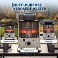 thumbnail image 3 of Memoryfield 9800 BTU Portable Kerosene Heater for Indoor & Outdoor, Space Heating & Cooking Function with 1.1 Gal Tank, for Fishing Camping Hunting Garag, Beige, 3 of 10