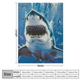 thumbnail image 4 of Shiartex  Shark Blanket Gifts for Kids Adults Soft Warm Lightweight Cozy Cartoon Sharks World Throw Blankets for Bed Living Room Sofa Couch Birthday Decor White, 4 of 6