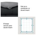 thumbnail image 3 of Oversized King Comforter - Reversible Colors - Goose Down Alternative - Ultra-Soft - Premium 1800 Series - All Season Warmth - Bedding Comforter (Oversized King, Black/Grey), 3 of 8