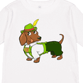 thumbnail image 4 of Inktastic Cute brown dachshund in traditional German costume Boys or Girls Long Sleeve Toddler T-Shirt, 4 of 5