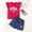 Red, variant on VOONCAS Kids Girls 4th of July Outfit Set Patriotic Red White Blue USA Top & Denim Shorts 2 Piece Summer Holiday,Size 3 T