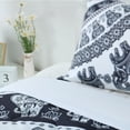 thumbnail image 3 of PiccoCasa 3Pcs Bohemian Bed in a Bag Comforter Set All-Season Quilt Set with 2 Pillowcases, White Full, 3 of 7