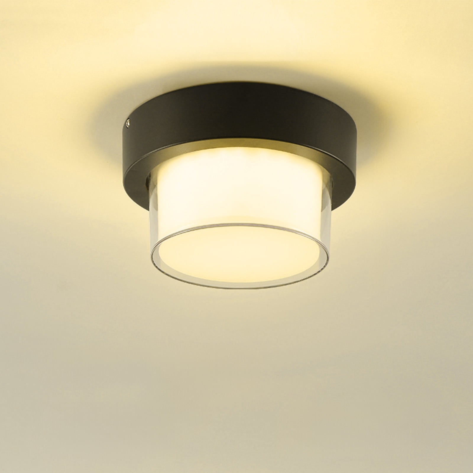 1pcs LED Outdoor Porch Ceiling Light Fixture - Features Frosted Lens, Ideal for Entryway, Patio, and Home Exterior Lighting B