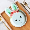 thumbnail image 4 of RXIRUCGD Easter Paper Plates and Paper Cups - 8PCS Cute Easter Dinnerware Party Supplies Disposable Shaped Easter Plates and Cups for Spring Picnic Birthday Easter Party Decorations, 4 of 6