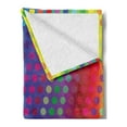 thumbnail image 2 of Dots Soft Flannel Fleece Throw Blanket, Gradient Rainbow Shades Backdrop with Diagonally Aligned Colorful Dots Illustration, Cozy Plush for Indoor and Outdoor Use, 60" x 80", Multicolor, by Ambesonne, 2 of 5