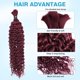 thumbnail image 4 of Cabello trenzado SOYI HAIR Deep Water Wave, 26 pulgadas, 50 g, color burdeos, 4 of 6