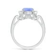 thumbnail image 2 of Angara Natural 2.45 Ct. Tanzanite with Diamond Halo Ring in 14K White Gold for Women (Ring Size: 11.5), 2 of 8