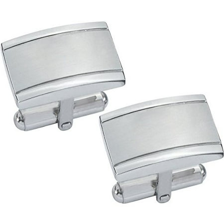 Visol Taurus Brushed Stainless Steel Cufflinks