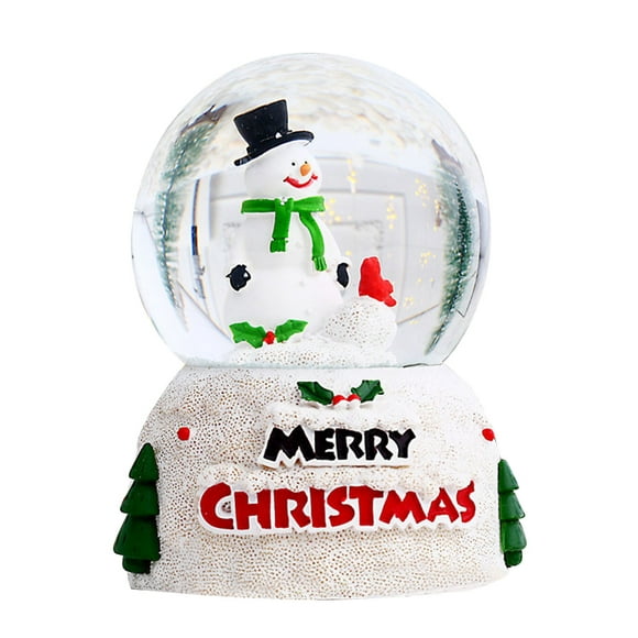 Snow Globe, Christmas Snow Globe, Lighted  Ball Christmas Glass Ball Ornaments, Holiday Christmas Decorations Indoor For Home
