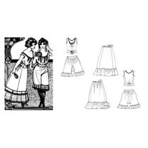 Folkwear #203 Edwardian Underthings Undergarments Camisole Petticoat Drawers Sewing Pattern (Pattern Only)