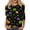 Green, variant on Halloween Shirts for Women, Funny Pumpkin Printed 3/4 Length Sleeve Tops Halloween Costumes Casual Loose Crewneck Tunic Tops