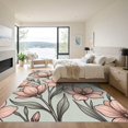 thumbnail image 3 of ODIKA 5'x7' Machine Washable Non-Slip Area Rug, Modern Blush Pink High Traffic Rug, Pink, 934420, 3 of 7