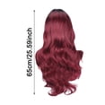 thumbnail image 3 of ILJNDTGBE Perruques de Fête Rouge Dégradé Perruque Cheveux Longs Bouclés Perruque Longue Naturelle Perruque Synthétique Cheveux Ondulés Perruque Femme, 3 of 8