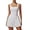 White, variant on PISONIC Womens Tennis Golf Dress with Built-in Bra Shorts Backless Square Neck Pleated Hem Athletic Dresses with Pockets