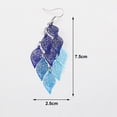 thumbnail image 6 of Dangle Earrings for Women Ladies, Prom Handmade Boho Super Lightweight Chandelier Leaf Shape Long Dangle Drop Earring Gold Silver Plated, Pairs, 6 of 8
