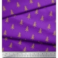 thumbnail image 3 of Soimoi Purple Heavy Satin Fabric Christmas Tree Printed Fabric 1 Yard 54 Inch Wide, 3 of 3