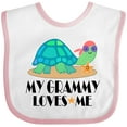 thumbnail image 3 of Inktastic Grammy Loves Me Grandchild Turtle Boys or Girls Baby Bib, 3 of 4
