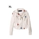thumbnail image 5 of Chaqueta ligera primavera Qarigey cuero mujer abrigo blanco, 5 of 6