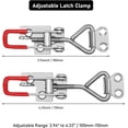 thumbnail image 3 of 4pcs 4001 Toggle Latch Clamp with Lock Hole – 304 Stainless Steel Heavy Duty Latch, 400Lbs Holding Capacity, Adjustable Quick Release Pull Latch, 3 of 6
