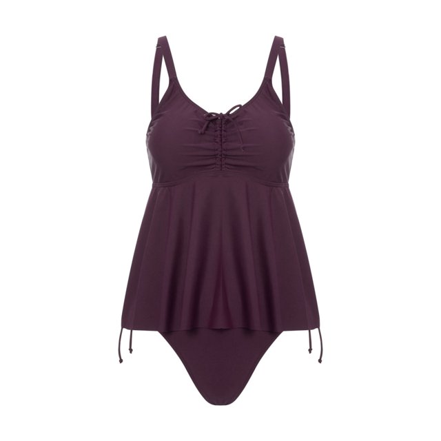 TRKIYQC Traje de baño sexy tankini para mujer, pantalones cortos con tirantes en la espalda, 2 piezas, color sólido, trajes de baño con pantalones cortos de cintura media TRKIYQC Moda,ocio