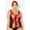 Lava Brushstroke, variant on Women's Chlorine Resistant Sweetheart Zip Front Tankini Top