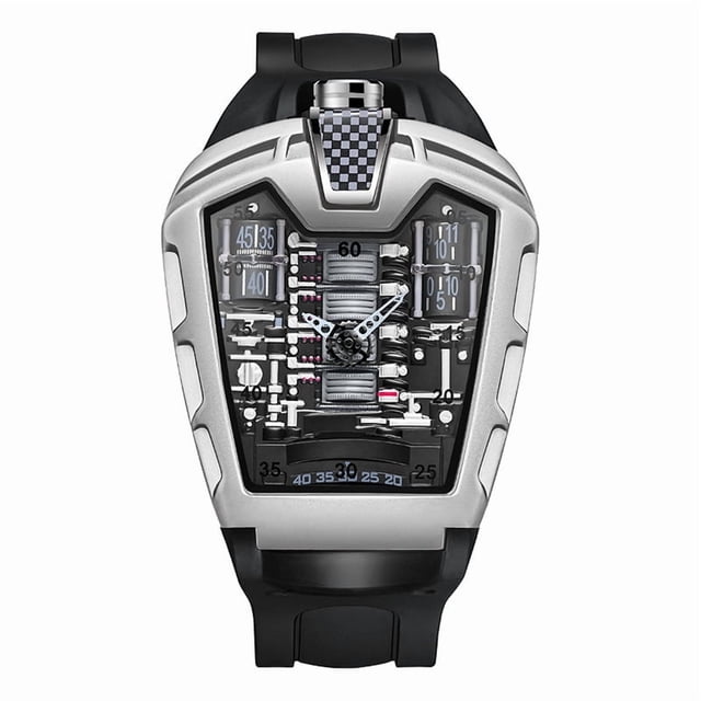 Reloj de cuarzo genérico deportivo para hombre, 45 mm, resistente al agua, silicona