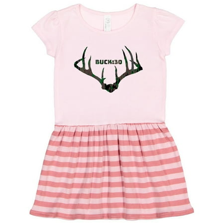 

Inktastic Buck:30 in Camo Gift Toddler Girl Dress