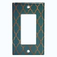 thumbnail image 5 of Metal Light Switch Plate Outlet Cover Teal Yellow Wallpaper Damask WAL001, 5 of 13