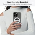 thumbnail image 6 of MyBat Pro Magnetic Silicone Ring Grip Phone Holder, Loop Grip Phone Holder, Magsafe Phone Grip Skin for Phone Grip, White, 6 of 6