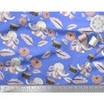 thumbnail image 2 of Soimoi Velvet Fabric Leaves,Tree Stump & Baby Elephant Kids Fabric Prints by Yard 58 Inch Wide, 2 of 3