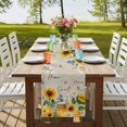 thumbnail image 4 of Table Runners 70 Inches Long Dress Scarves, Yellow Sunflowers Farmhouse Coffee/Dining/Kitchen Table Decor, Holiday Table Runner, Elegant Pastoral Floral Daisy Bees 13x70 Inch, 4 of 9