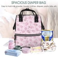 thumbnail image 5 of Balery Cute Pig Mummy Backpack - Waterproof Twill Canvas, Large Capacity Diaper Bag with Multiple Pockets and Adjustable Straps, 5 of 6