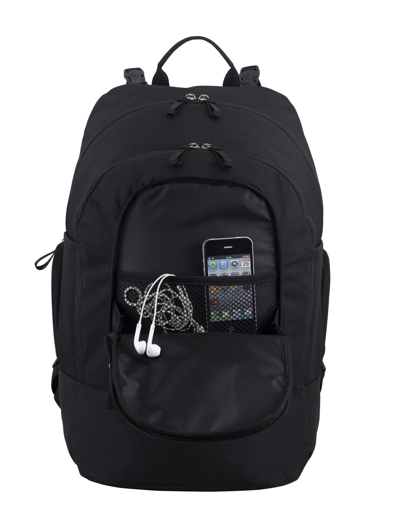 Eastsport Madison Diaper Backpack, Black, With Bonus Changing Pad