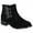 Black, variant on Divaz Womens Lexi Slip On Buckle Boot