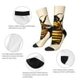 thumbnail image 4 of Fotbe Honey Bee Calcetas Largas con Estampado para Hombre y Mujer – Calcetas de Compresión Transpirables y Elásticas, Viajar y Uso Diario Talla 5-11, 4 of 6