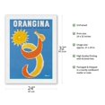 thumbnail image 2 of Orangina has Orange Pulp (A La Pulpe D’Orange) - Vintage Advertising Poster by Bernard Villemot c.1965 - Japanese Unryu Rice Paper Art Print 24 x 32 in, 2 of 4