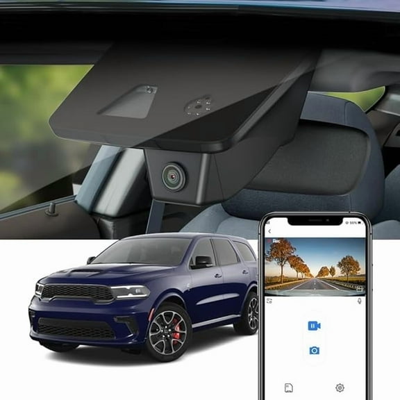 Fitcamx 4K Dash Cam Suitable for Dodge Durango 2021-2026 GT SXT R/T Premium Plus Citadel, OEM Look, Built-in WiFi & APP, 64GB Card