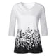 thumbnail image 4 of ICHUANYI Clearance Women's Lace 3/4 Sleeve V Neck T Shirt Ladies Floral Blouse Tunic Tops Plus Size(White, M) ICHUANYI WER2023080705846, 4 of 4