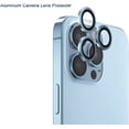 thumbnail image 4 of [3pcs]Southwit Camera Lens Protector Compatible with iPhone 13 Pro/iPhone 13 Pro Max,HD Clear Premium 9H Tempered Glass Metal Aluminum Alloy Camera Screen Ring Circle Cover Film (Silver), 4 of 5