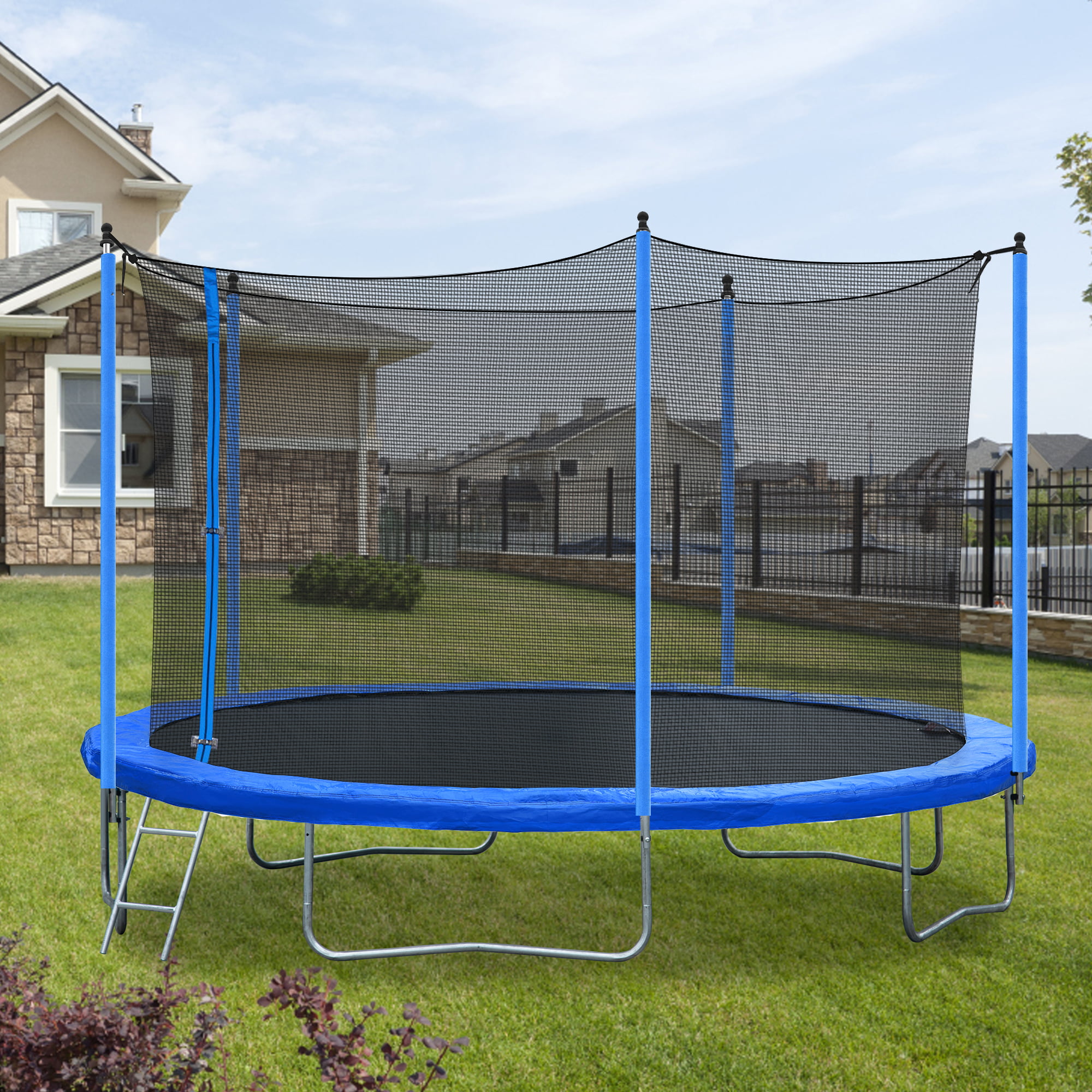 Euroco 12FT Trampoline for Kids, Solid Trampoline with Enclosure and Ladder for Adults and 4-5 Kids, Outdoor Recreation Trampoline, High Duty Safety - image 4 of 10